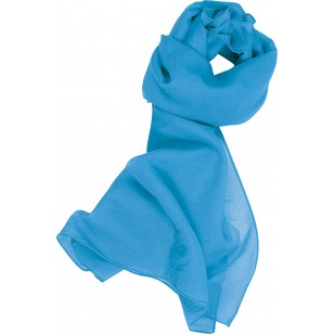 Pañuelo 100% poliéster tipo seda,tamaño 90 x90 cms, azul celeste